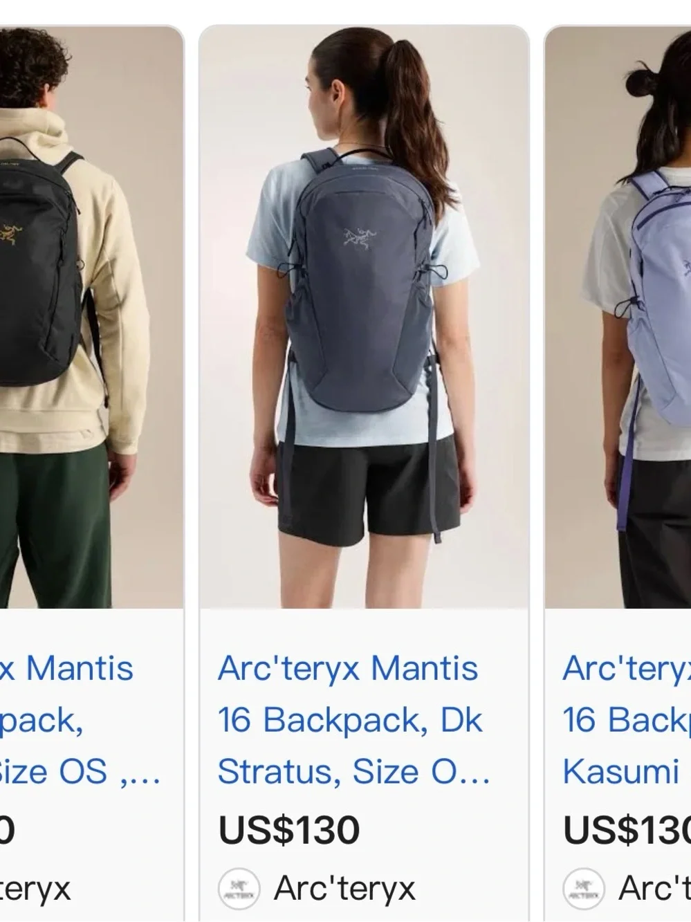 Arc'teryx Mantis 16 Backpack NEUTRAL Black / Soulsonic